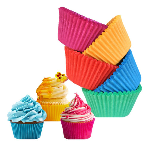150 Capacillos De Colores #72 Premium Cupcakes Extra Glassin