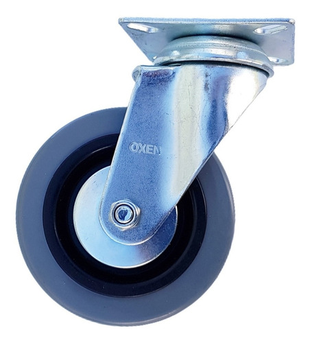 Rueda Giratoria Pvc Gris 100mm Sin Freno No Marcan 100kg