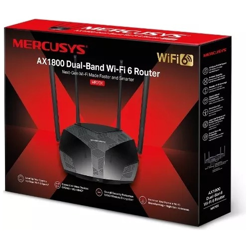 Router Mercusys Wifi6 Gigabit Ax1800 4 Antenas Mr70x