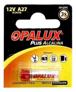 Pila Alcalina A27 Plus 12v Set5 Op-27p5 Opalux Mihaba