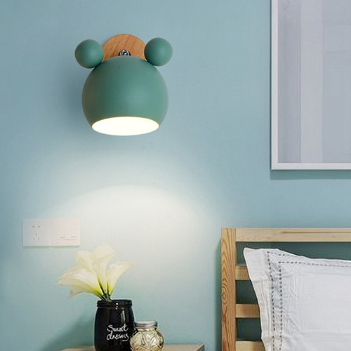 Lámpara De Pared Para Dormitorio Infantil, Telón De Fondo Pe