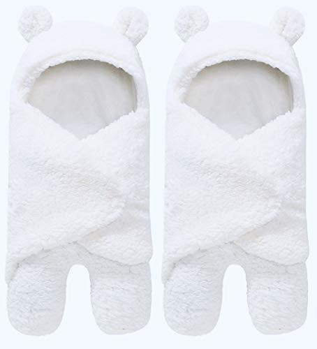 Paquete De 2 Mantas Sherpa Baby Swaddle  Esencial De Fe...