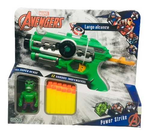 Pistola Avengers Lanza Dardos Con Figura Ar1 2424 Ellobo