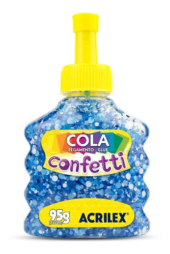 Cola Confetti Ceu Estrelado 95g Azul - Acrilex