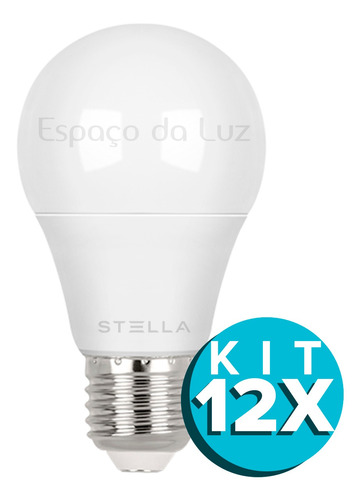 Kit 12 Lampada Led 9w E27 4000k Luz Neutra Stella Sth8235/40