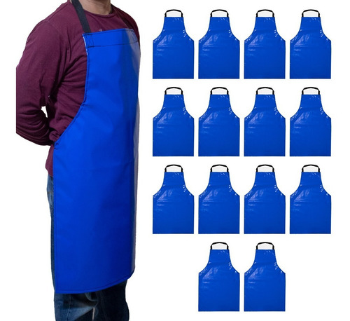 Mandil De Lona Kit 15pz Impermeable Delantal Mediano Multius Color Azul Diseño De La Tela Lona Impermeable