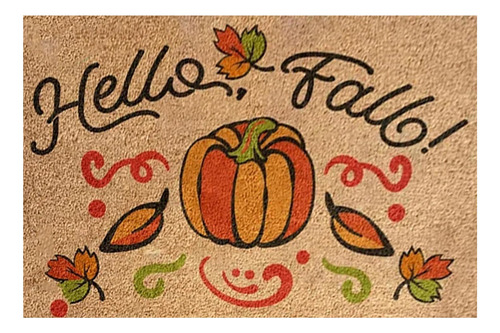 Felpudo Happy Fall, Diseño De Hojas De Otoño, Diseño De Cala