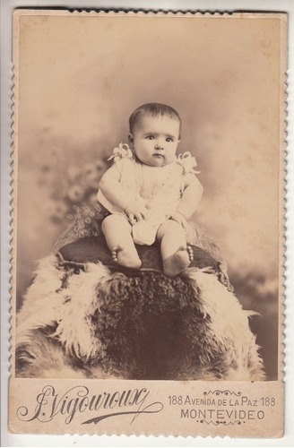 Antigua Fotografia Retrato Infantil Estudio De J Vigouroux 