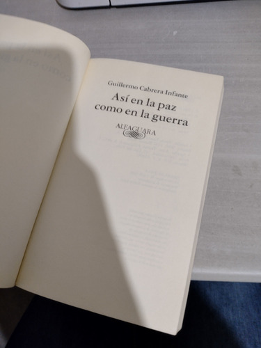 Así En La Paz Como En La Guerra Guillermo Cabrera Infante Rp (Usado)