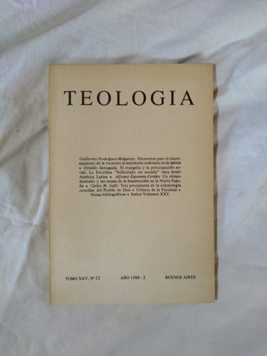 Revista Teología 52 Rodriguez Melgarejo Santagada Galli