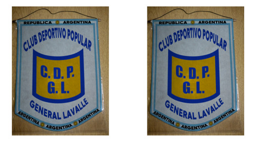 Banderin Chico 13cm Club Deportivo Popular Gral Lavalle