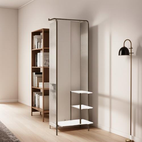 Mueble Multiuso Connect Blanco Oro Envejecido
