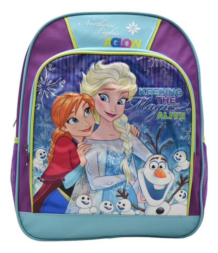 Mochila Frozen Ana Y Elsa Keeping The Magic Alive Primaria Ruz Color Violeta Diseño De La Tela Relieve Estampado