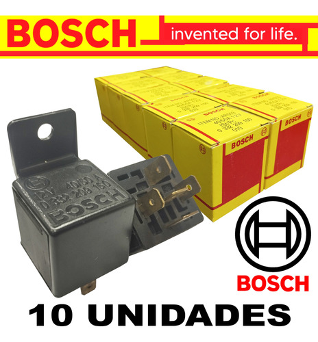 Rele O Relay Bosch 12v 40/50 Amp. ( 10 Unidades )