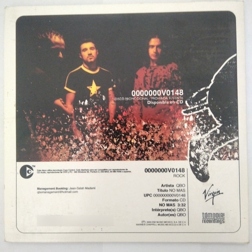 Qbo - No Más - Promo Cd (2003) (Usado)