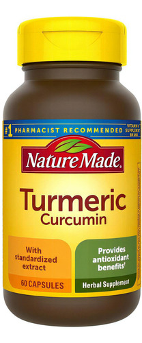 Nature Made Turmeric Curcumin Curcuma  Antioxidante 60 Cap Sabor N/a