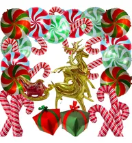 Comprar Sets De Globos Navideños Bastones Y Globos Caramelo Fiestas
