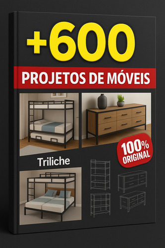 +600 Projetos Móveis Metalon De Arquivo Pdf Envio Rapido Preto 600 Projetos Móveis Metalon