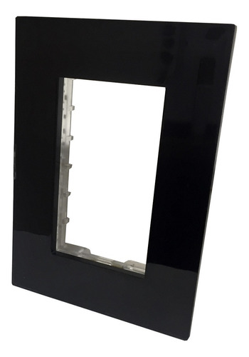 Tapa Kristal Negro Y Bastidor Rectangular Teclastar Minimal