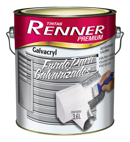 Pintura Fondo Para Galvanizado Renner 900 Ml-megacolor