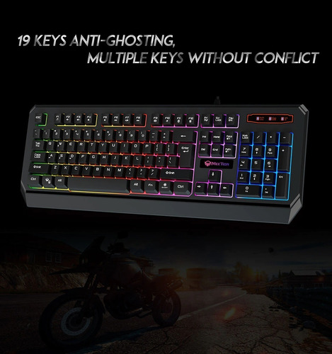 Imagen 5 de 10 de Teclado Mecanico Gaming Meetion Mt K 9320 Retroiluminado