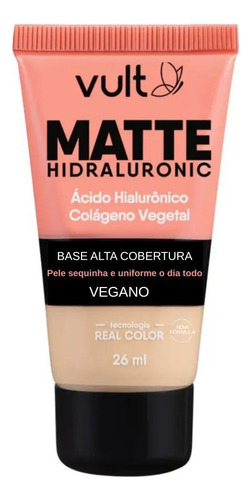 Base Matte Hidraluronic Com Colágeno V200 26ml - Vult