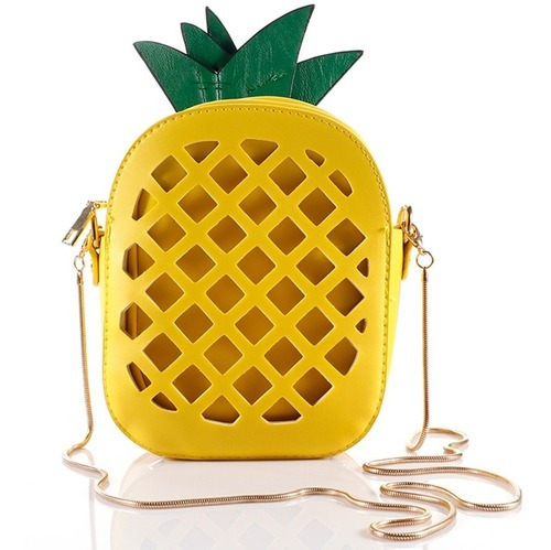 Bolsa  Garumi M2982 diseño lisa de poliuretano  amarilla con correa de hombro dorada asas color dorado