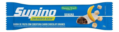Barra De Banana Com Chocolate Branco Zero Supino C/16un 24g