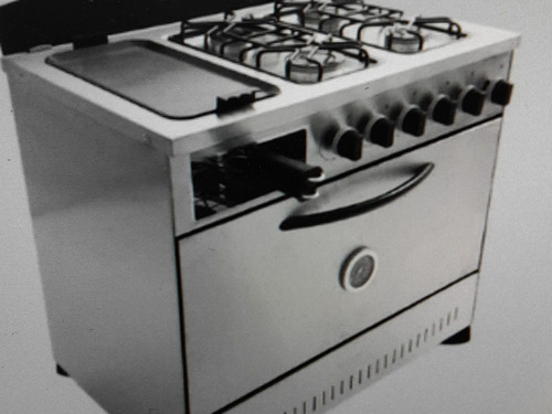 Cocina 4 Hornallas Y Plancha Delizia Ciega Tostador Acero