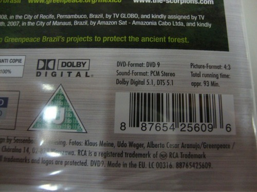 Dvd - Scorpions - Amazonia - Live In The Jungle - Import, La