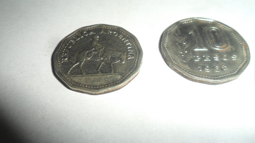Moneda Argentina 10 Pesos 1965 ( El Resero) (Usado)