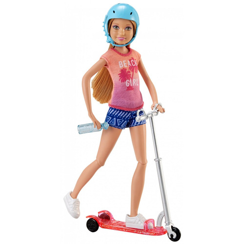 Muñeca Barbie Stacie Y Scooter