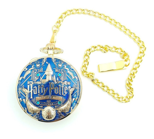 Reloj De Bolsillo Musical Harry Potter M2 Azul Hp