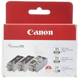 Canon Pgi-35 Doble Negro Y Cli-36 De Tinta De Color (1509b00