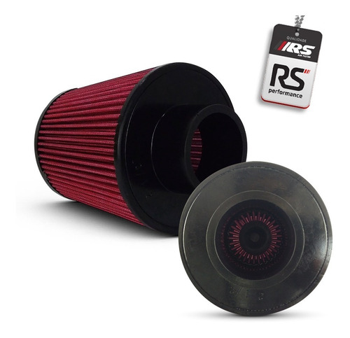 Filtro De Ar Esportivo Duplo Fluxo 2,5 Polegadas Vermelho