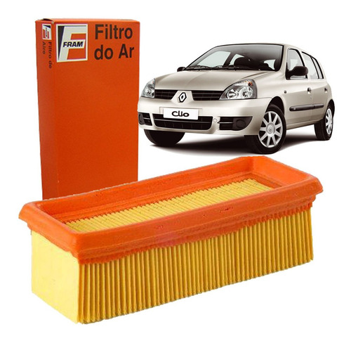 Elemento Do Filtro De Ar Fram Ca9512 - Renault Clio 1.0 16v Gasolina Hatch Sedan Hi-power 2000 2001 2002 2004 2005 2006