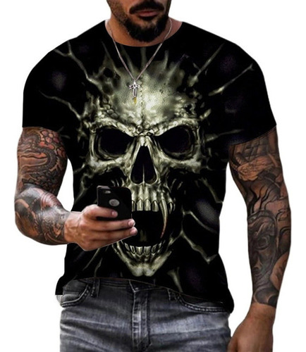 Camiseta De Manga Corta Con Estampado 3d Personalizado