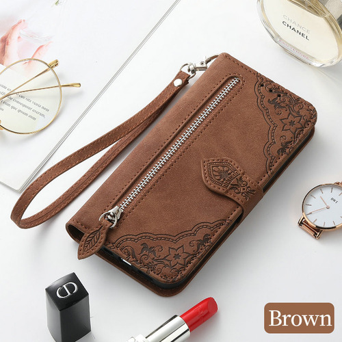 ... Funda Tipo Cartera De Piel Con Cremallera De Lujo For Tarje