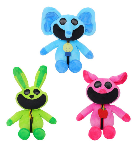 Juguete De Peluche De 3 Criaturas Sonrientes Con Forma De Bo