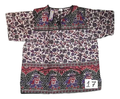 Imagen 3 de 4 de Blusa Maya Camisola India Hindu Artesanal Etnica 100%algodon