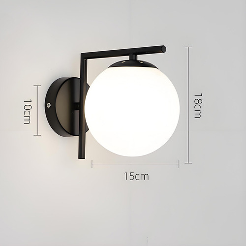 Lámpara Led De Pared Globo Bola Cristal Mate De 60w
