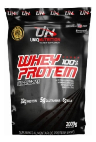 Whey 100% Protein 2kg Uniq Nutrition Sabor Morango