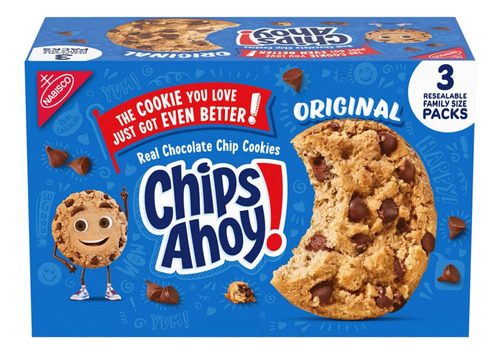 Nabisco Chips Ahoy Galletas Con Chispas De Chocolate 3 Paq.