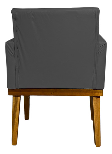 Poltrona Decorativa Reforçada Com Base De Madeira Cores Cor Preto