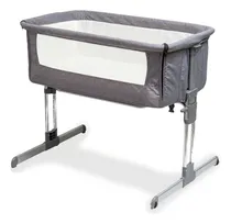 Comprar Cuna Mecedora Piccoly Moises Para Bebe Colecho Ajustable Color Gris Oscuro Diseño Liso