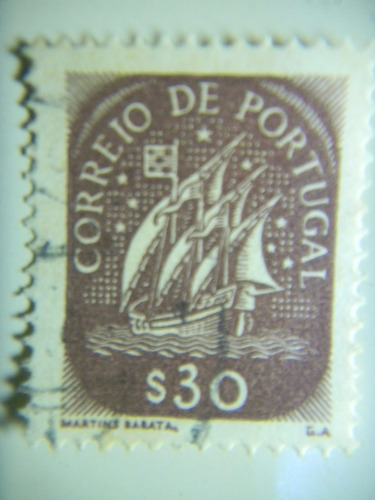 Selo Portugal - 30 Cent - Regular - Caravela - 1943