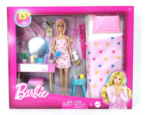 Barbie Set Cuarto De Los Sueños - Muñeca Mattel - 15 Piezas (Usado)