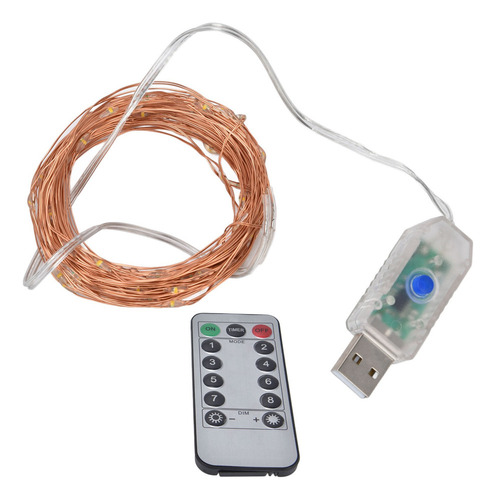 Cadena De Luces Led De Alambre De Cobre, 8 Modos De Iluminac