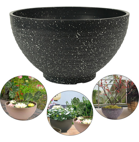 Maceta Para Jardín 30 Centímetros Con Punta Gris Oscuro