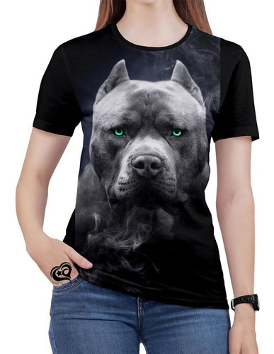 Camiseta Pitbull Feminina Animal Cachorro Cao Blusa